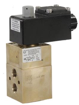 3 VIAS NF AÇÃO DIRETA DP=0 A 10 BAR DN 1,2MM G 1/4 AR GASES NEUTROS 